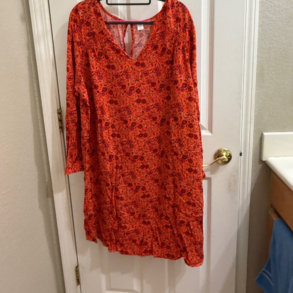 Floral Red/Orange Dress